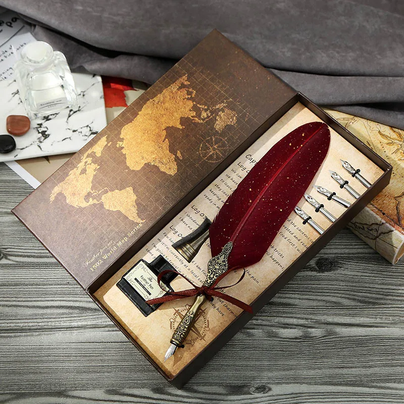 Роскошный набор перьевых ручек BECODE винтажная ручка с золотыми перьями