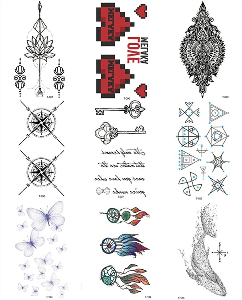 Women's Temporary Tattoo Sticker, Sexy False Tattoo, Waterproof And Durable, Body Decoration Art, Small Size 10.5 * 6CM