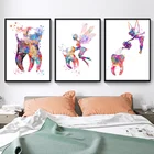 Красочная Картина на холсте с зубами, художественное искусство, гигиенист, рождественские плакаты и принты зубов, настенные картины для клиники, домашний декор