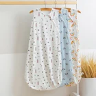 Детский спальный мешок без рукавов для новорожденных мальчиков и девочек, мягкий детский осенний спальный мешок с длинной молнией, постельные принадлежности, детский спальный мешок