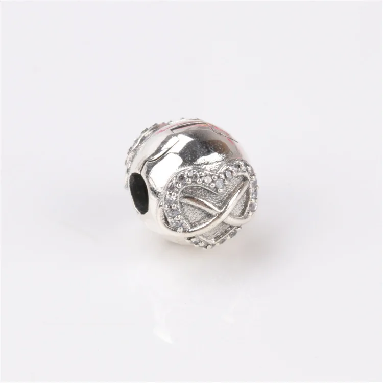 

Amas S925 Sterling Silver Unlimited Fixed Clip Positioning Buckle Beads fit original Charm Bracelet Jewelry