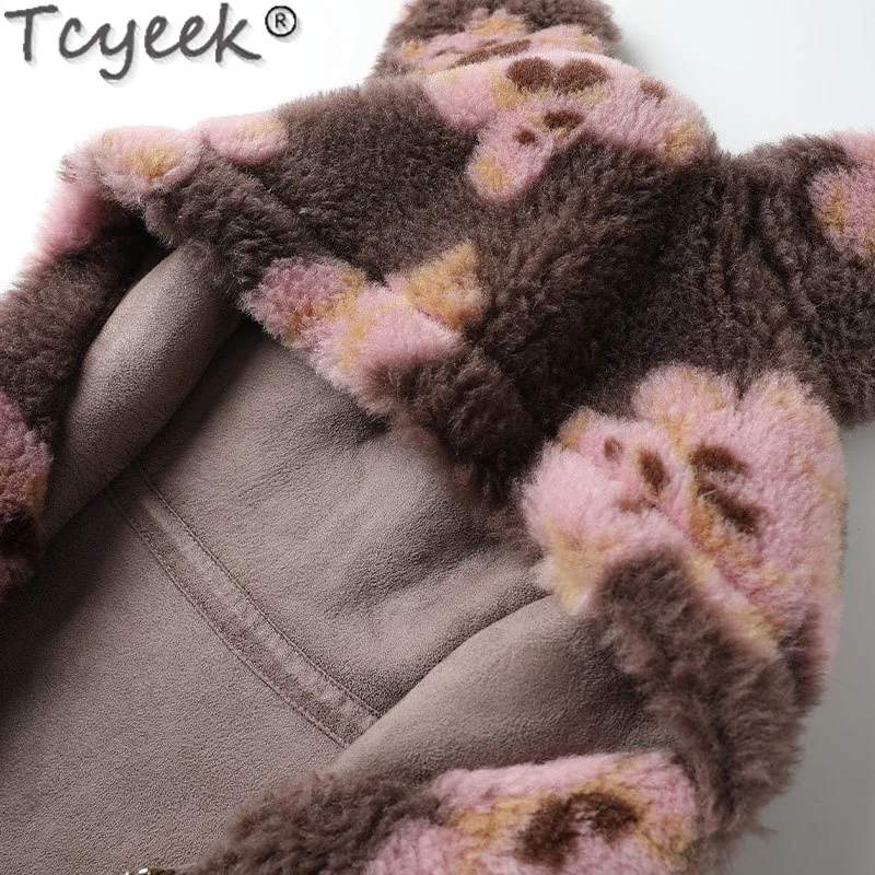 Женское меховое пальто с капюшоном теплая шерстяная куртка оверсайз из