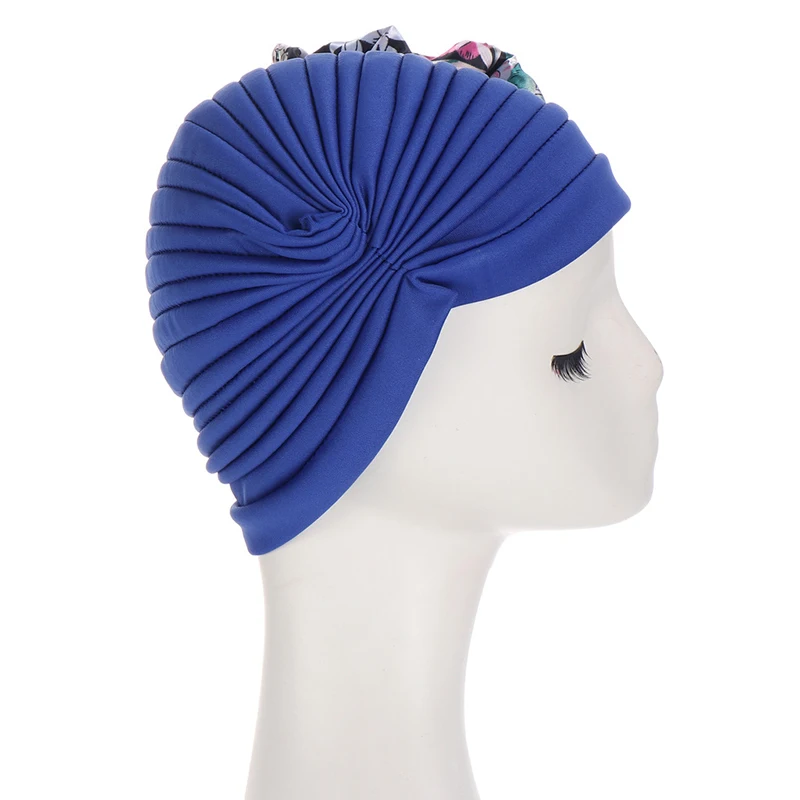 

Flower Scarf Hat for Women Soft Elastic Head Hijabs Muslim Hats Fashion Headband Decoration Multi-color Hair Accessories