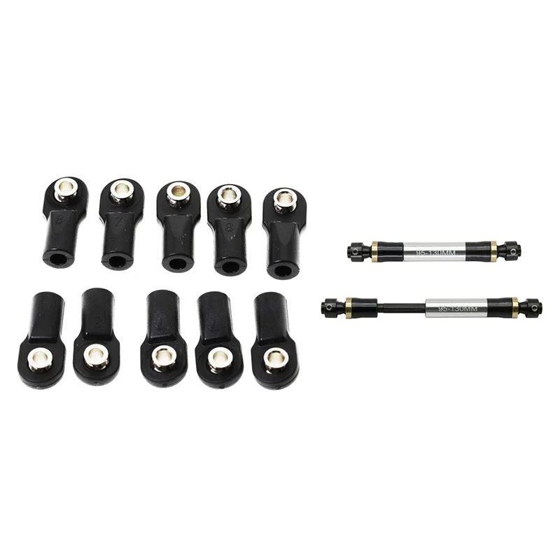 

10 шт., пластиковые шарики M4 для осевого карданного вала Scx10 II 90046 B и 2 шт. CVD, 95-130 мм, серебристые