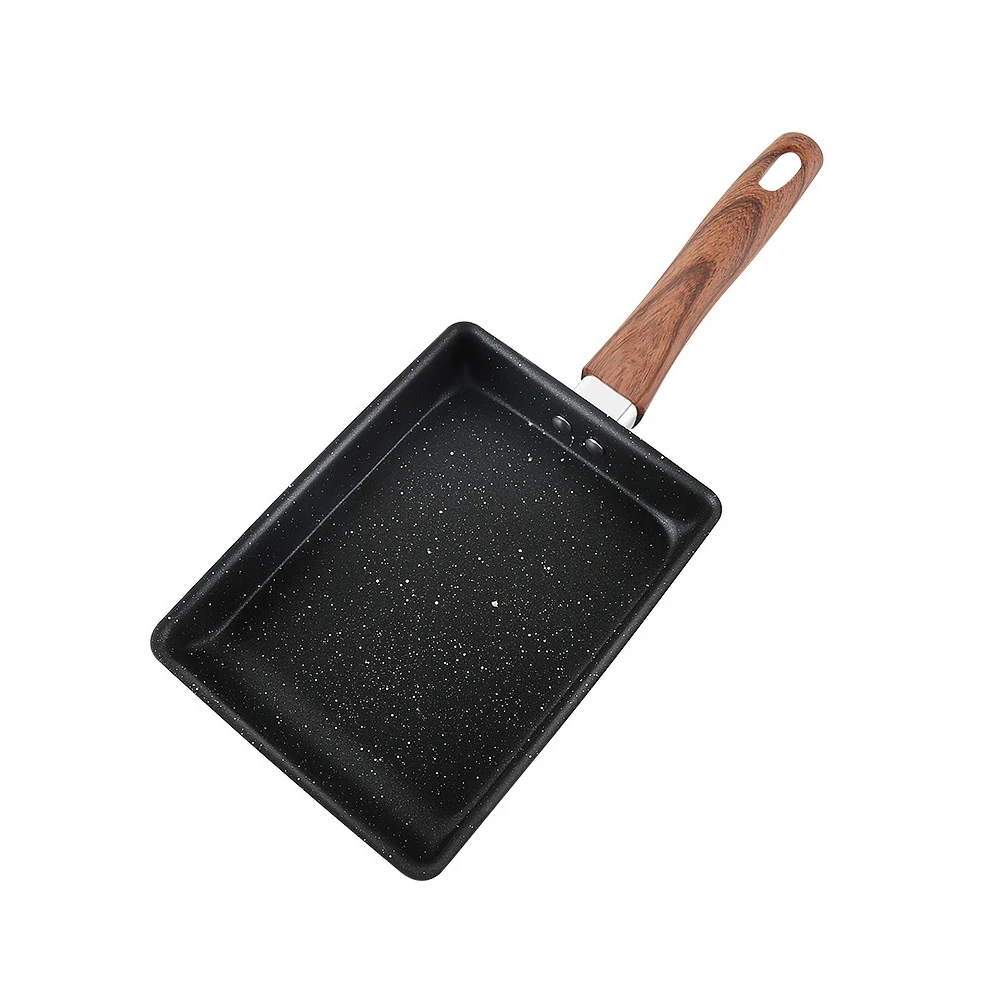 

Frying Pan Tamagoyaki Omelette Black Non-Stick Pan Fry Egg Pan Pancake Kitchen Pot Only Use for Gas Cooker Kitchen Gadget