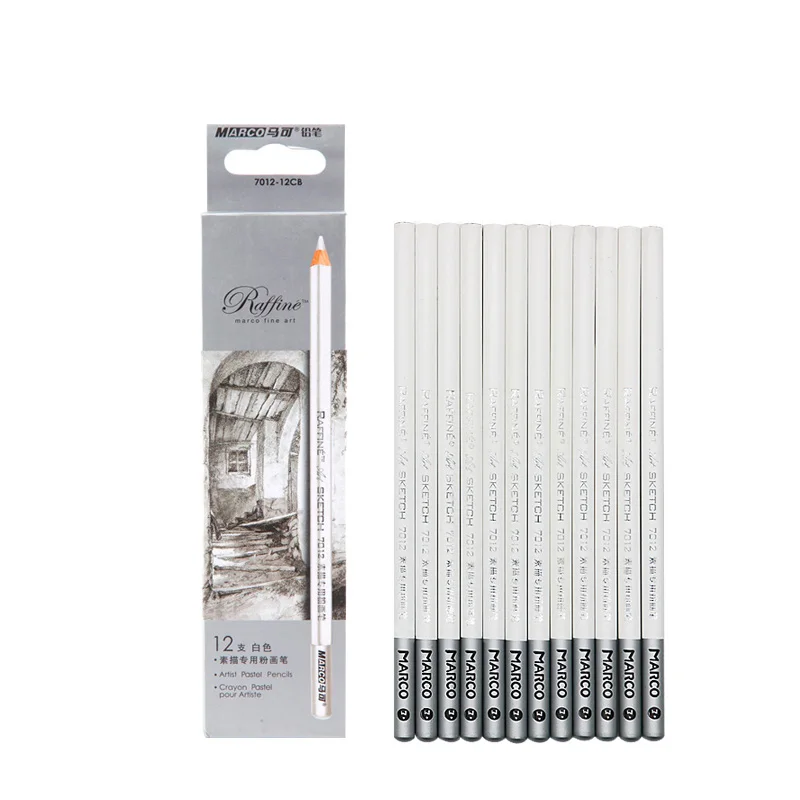 Белый фотографический белый карандаш с мягким сердечником цветной древесным