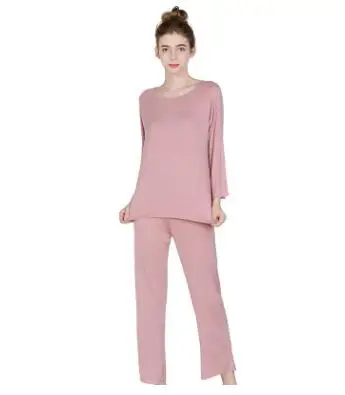 pink Летнее тонкое высокоэластичное Женское Нижнее Белье для сна, Пижама для отдыха, одежда для сна, топы, штаны, наборы, женские пижамы размера плюс 3-5xl 6xl 7xl - Цвет: pink