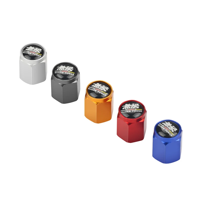 4 шт. Металлические колпачки для воздушных клапанов автомобильных колес Honda Mugen