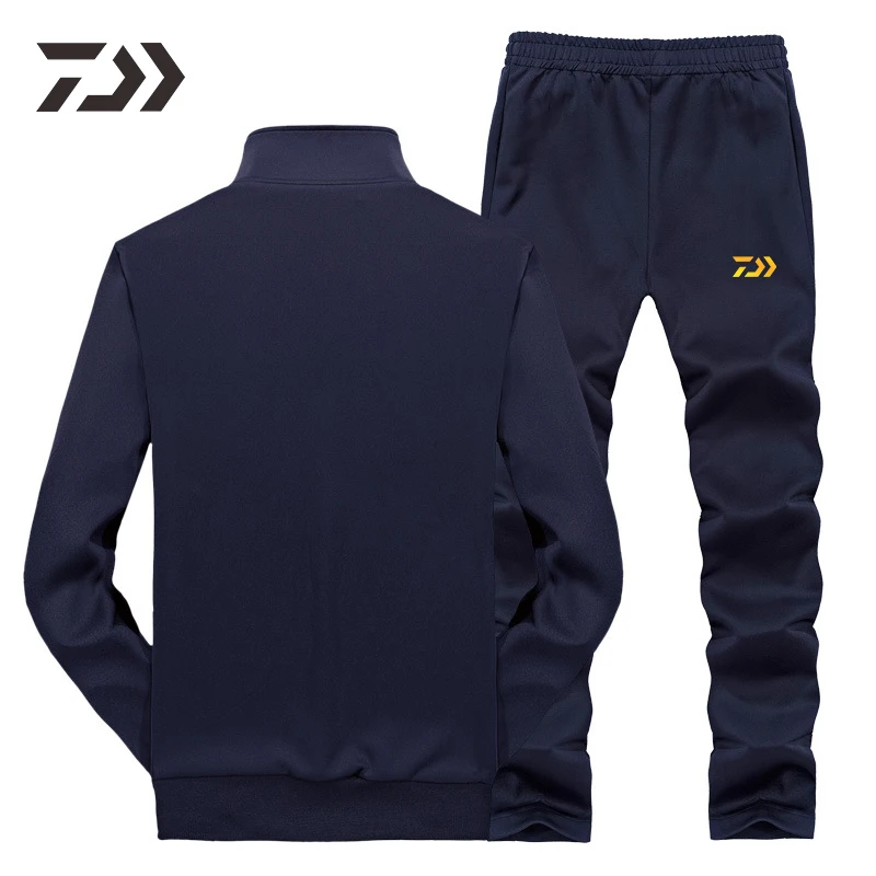 

2021 New Spring Autumn Daiwa Fishing Clothing Solid Men Fishing Suit Black Sport Outdoor Sportswear Suits Casual Fishing Wear