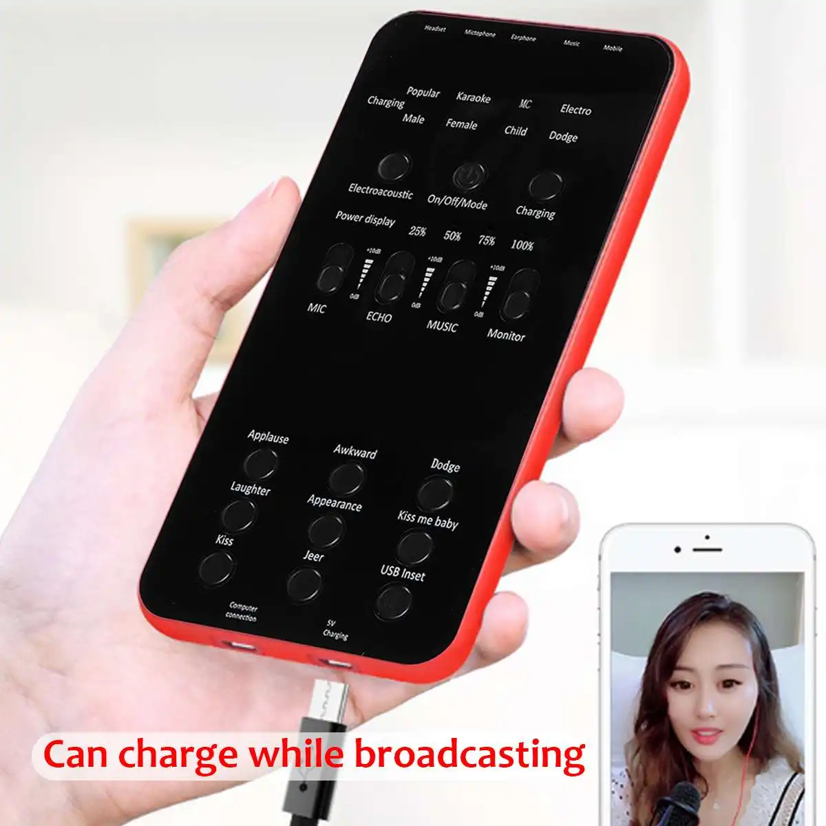 Живой звук со встроенной аудио картой внешний USB Bluetooth гарнитуры микрофон громкой