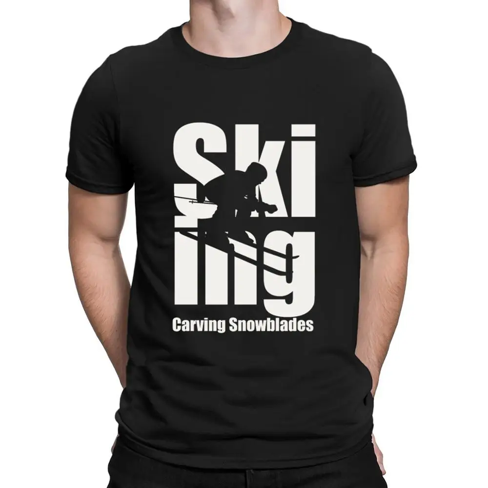 Футболка Sking Is The Real Life с забавным дизайном трендовая футболка Мужская Весенняя