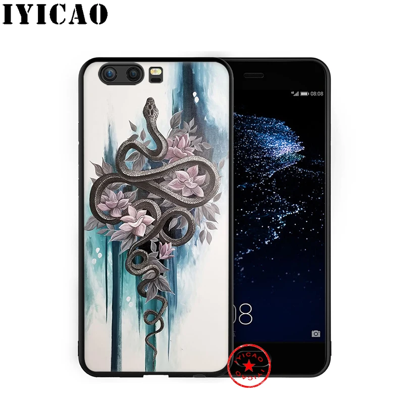 Мягкий чехол со змеиным дизайном IYICAO для Huawei P30 P20 P10 P9 P8 2017 2016 2015 P Smart Z Plus 2019 Mate 20 10
