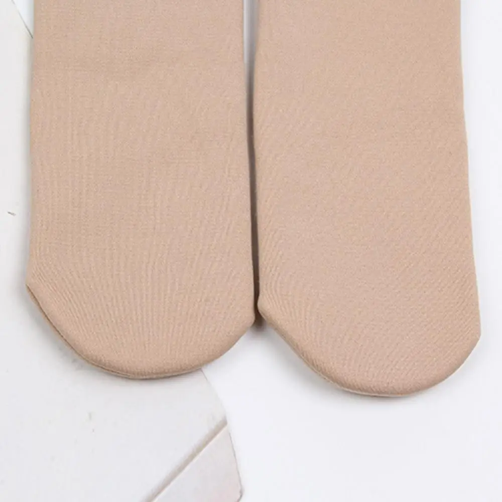

1 Pair Winter Socks Women Solid Color Elastic Thermal Thick Fleece Lined Warm Home Floor Female Socks