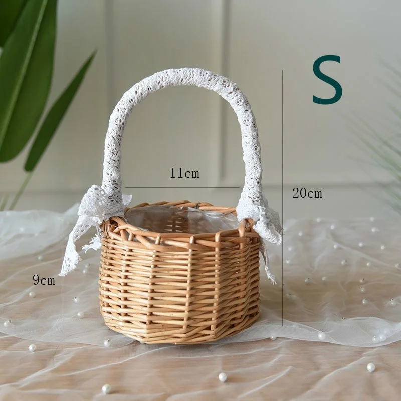 Новая плетеная лоза корзина для хранения еды яйцо фрукты вино коллекция