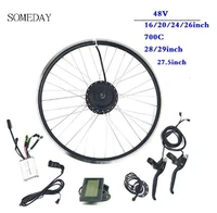 someday e bike electric bicycle conversion kit 48v 350w front brushless gear hub motor wheel with kt lcd3 display