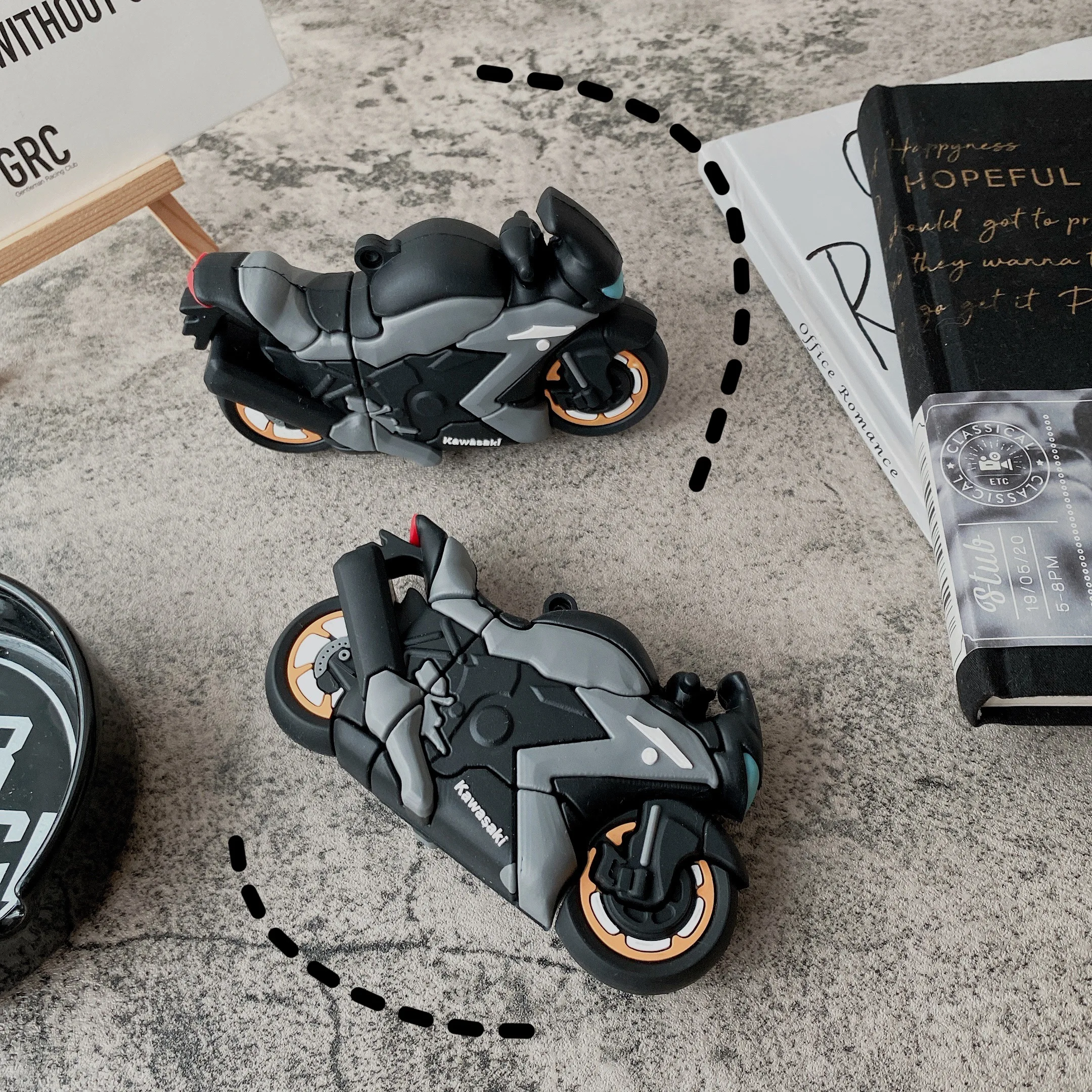 

3D Fashion Motorcycle Case For Airpods 1 2 Pro Wireless Bluetooth Earphone Box TPU INS Trend Creative Cover