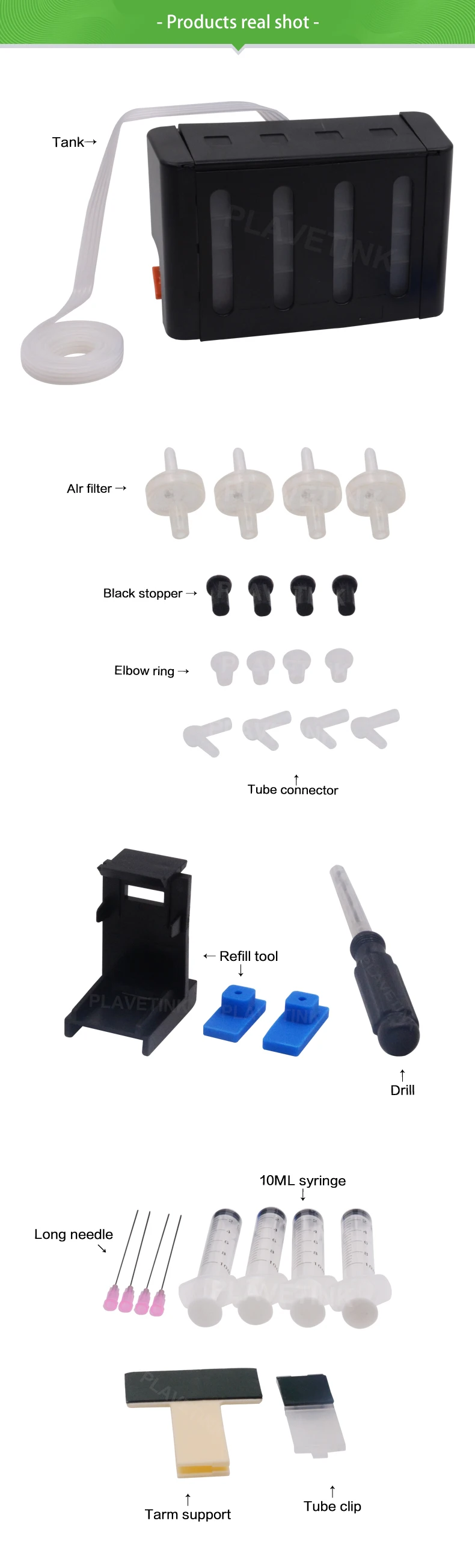 Plavetink класса люкс DIY СНПЧ Бак для hp 121 122 123 140 141 300 301 302 304 650 652 21 22 901 350 351 60 61 картридж с чернилами для принтера