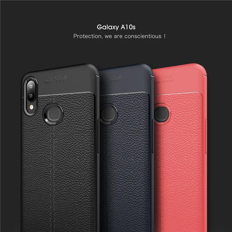 Для samsung Galaxy A10s чехол из углеродного волокна ТПУ Силиконовая кожа мягкое полное