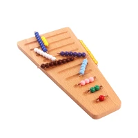 montessori wood bead toy colored bead stairs with tray 1 10 beads math early childhood education preschool training learning toy
