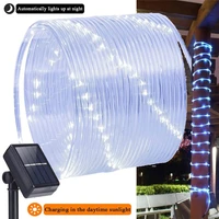50100 leds solar powered rope tube string lights outdoor waterproof fairy lamps garden garland for christmas yard decoration