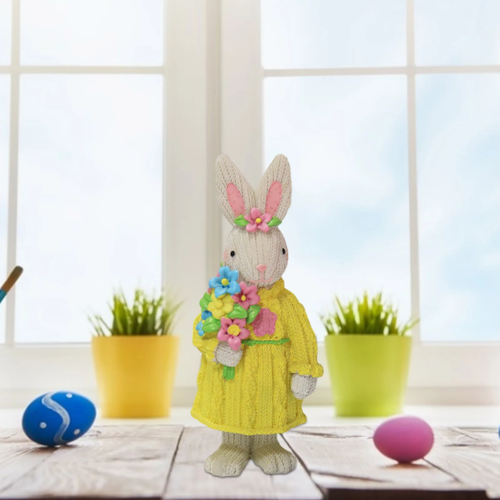 

Easter Sculpture Festive Decorative Bunny Ornament Easter Bunny Ornament Rabbit