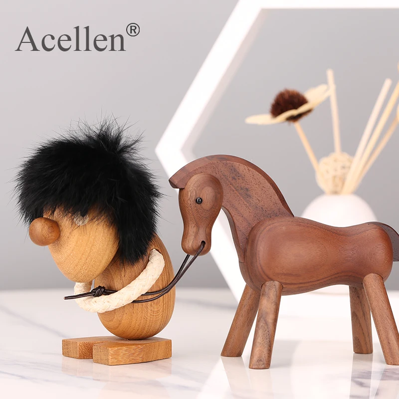 Деревянный мыслитель фигурка домашний декор Современная Скандинавская