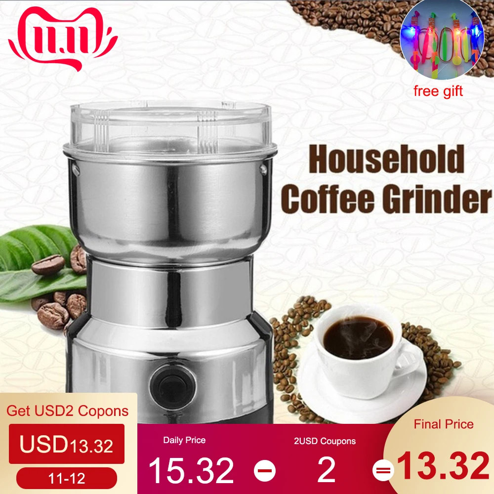 Многофункциональная кофемолка 220 В из нержавеющей стали мощный Электрический