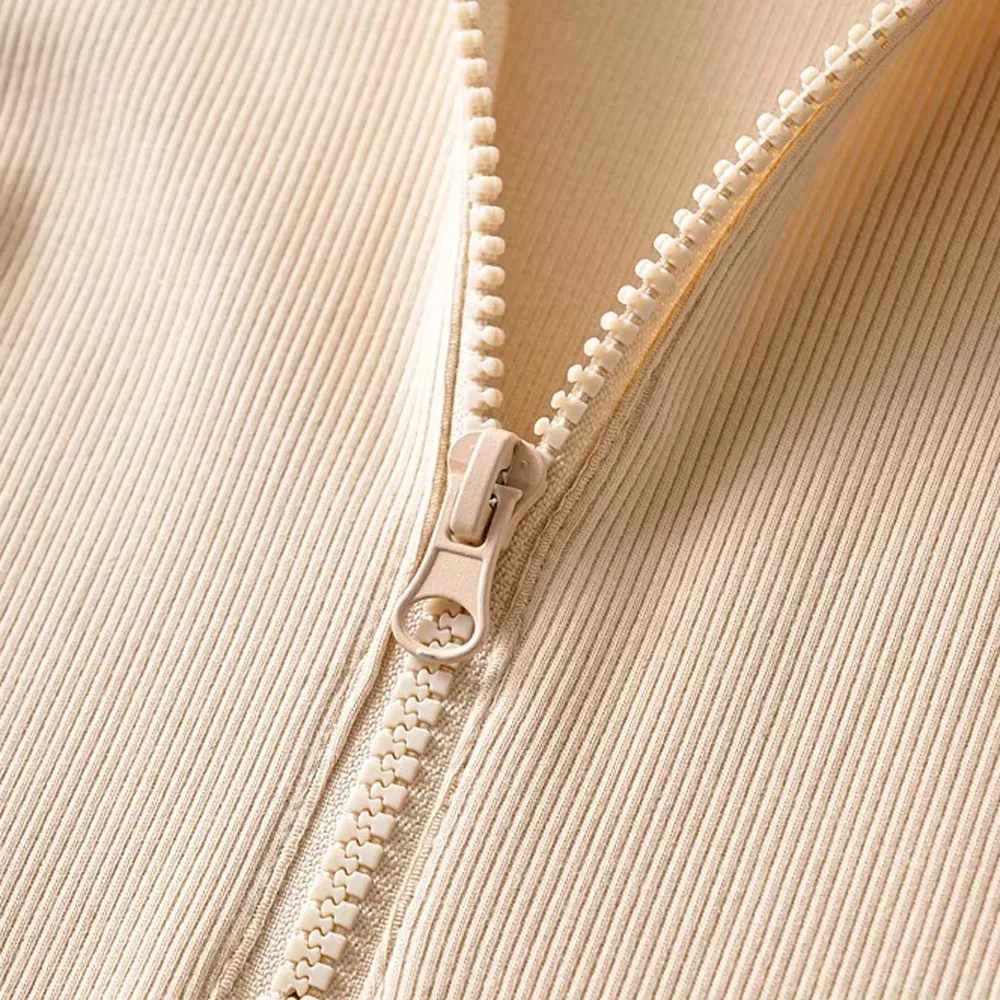 

Casual Knit Ribbed Mini Dress 2021 Spring New Skinny Four Colors Zipper Stand Collar Long Sleeve Wrap Dress Womens Sexy Vestido