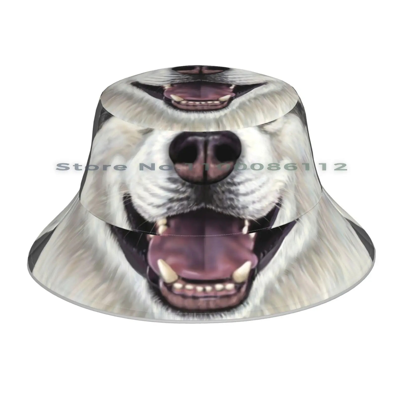 Облегающие шапки с изображением Сибирского Хаски для крупного плана вязаная