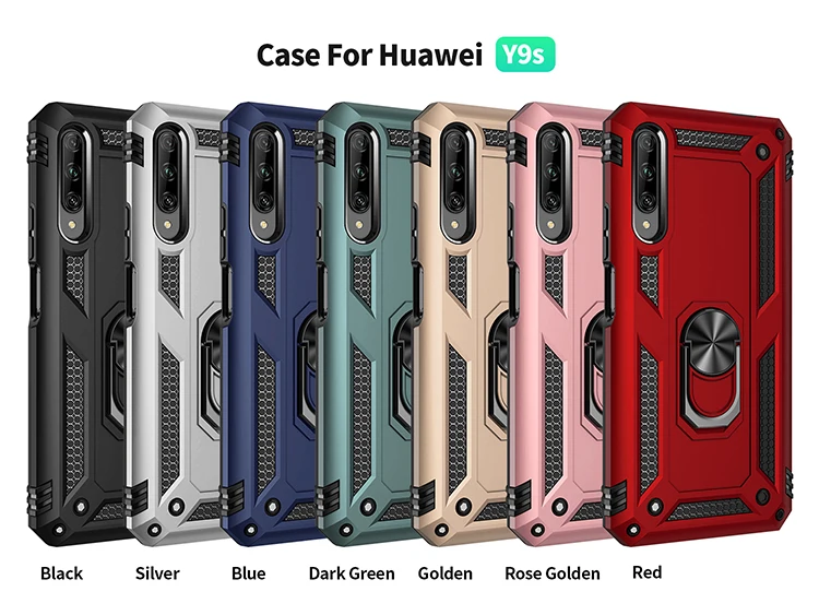 

Luxury Shockproof Magnetic Phone Case For Huawei Y9A Y8S Y6S Y8P Y5P 2020 Y6P Y7P Y9S Metal With Ring Anti-fall Protection Cover