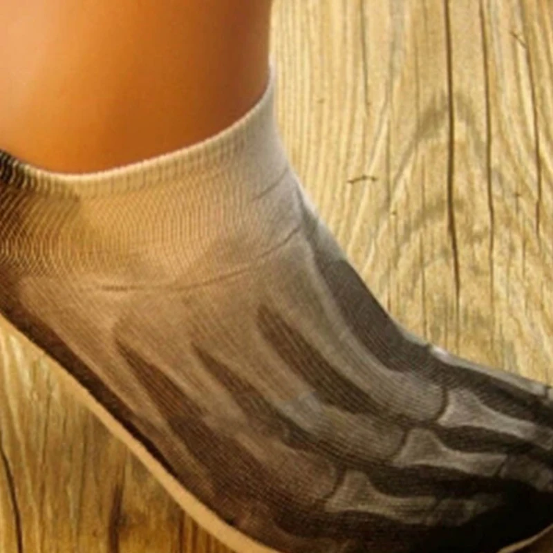 

Cotton Short Socks Men Hip Hop Male Boat Socks Foot Printed Breathable Toes Sokken Dropship Casual Soft Ankle Sock Bones P8C3