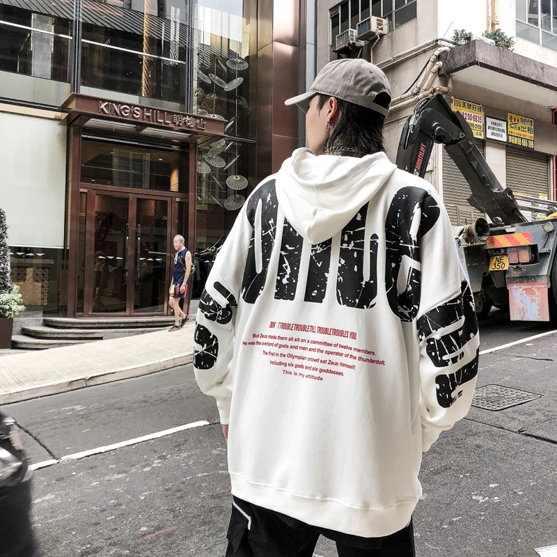 Мужской Повседневный пуловер с капюшоном флуоресцентный зеленый черный Свитшот