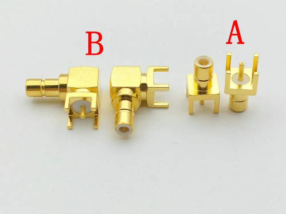 

100pcs SMB male plug solder PCB mount CONNECTOR 50ohm