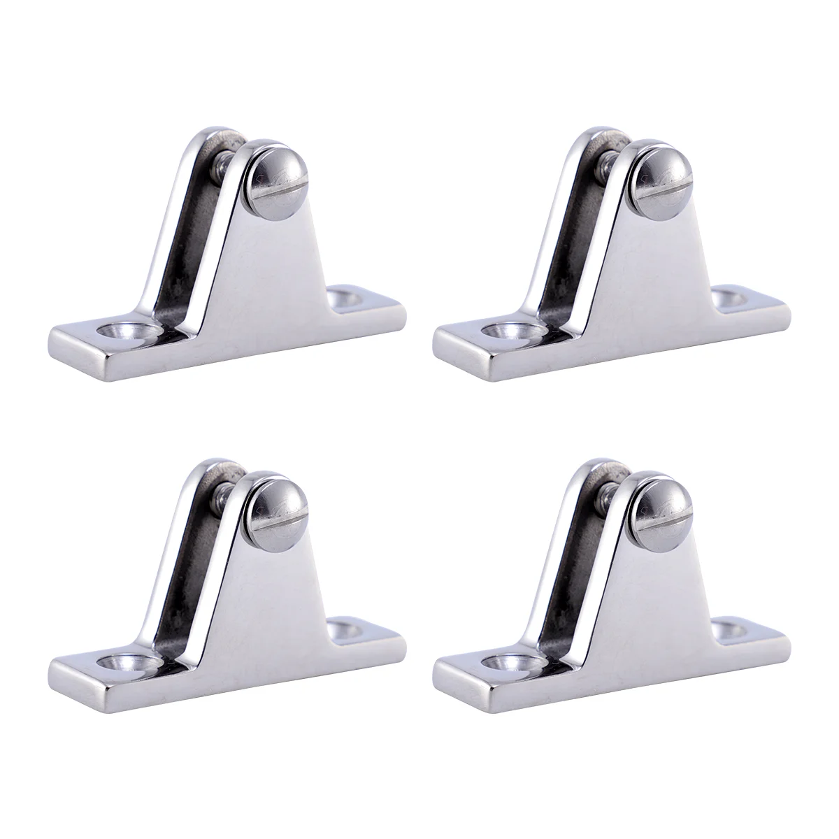 

4 Pcs Stainless Steel Deck Hinge with Pin and Ring for Marine Part Awning Accessories Yacht Part (Silver)