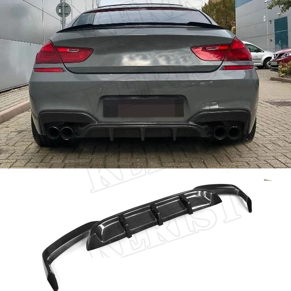 Задний диффузор из углеродного волокна серии M6 черная отделка бампер спойлер