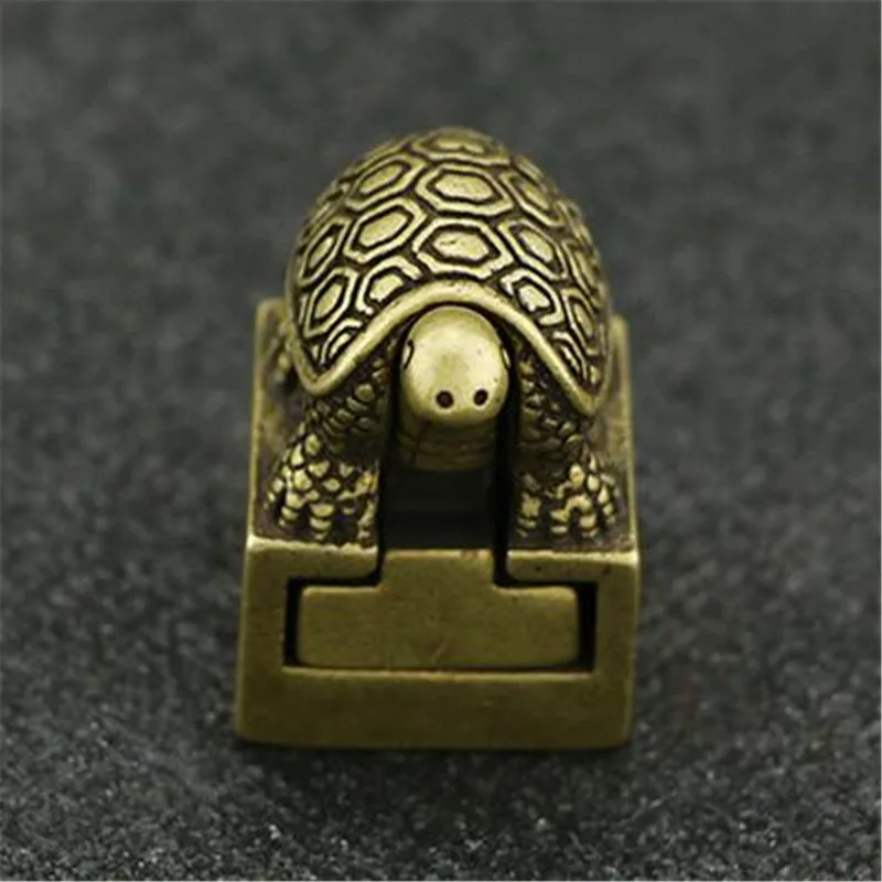 

3D Brass Tortoise Seal Casting Removable Figurine Solid Metal Sculpture Home Office Room Desktop Decoration Collect Ornaments