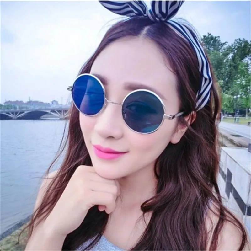 Очки солнцезащитные круглые в стиле ретро для мужчин и женщин модные брендовые