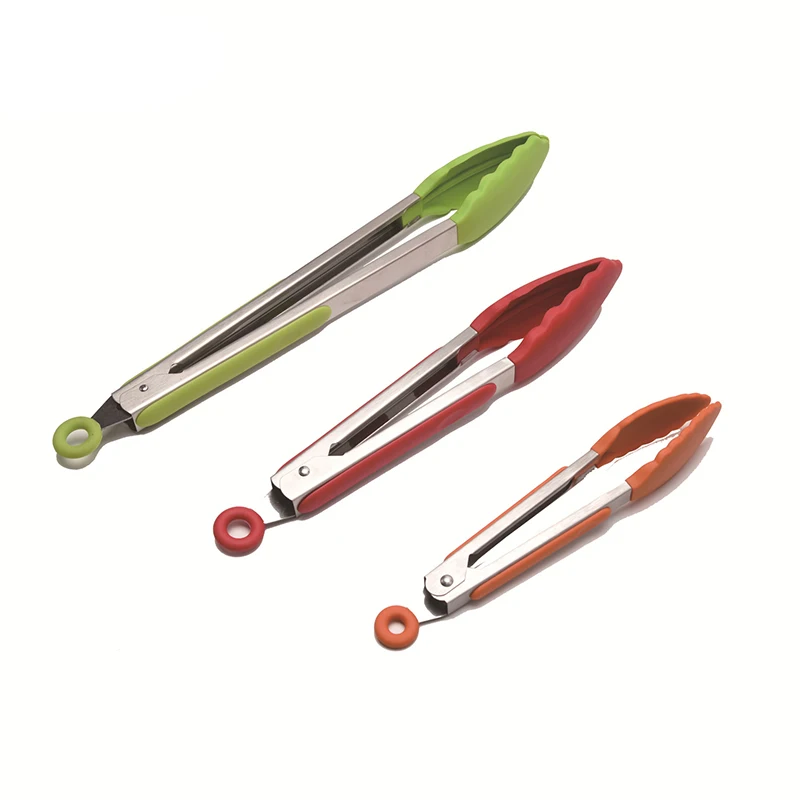 Лидер продаж Amazon зажим для барбекю 7 дюймов 9 12 Набор Пищевых щипцов из