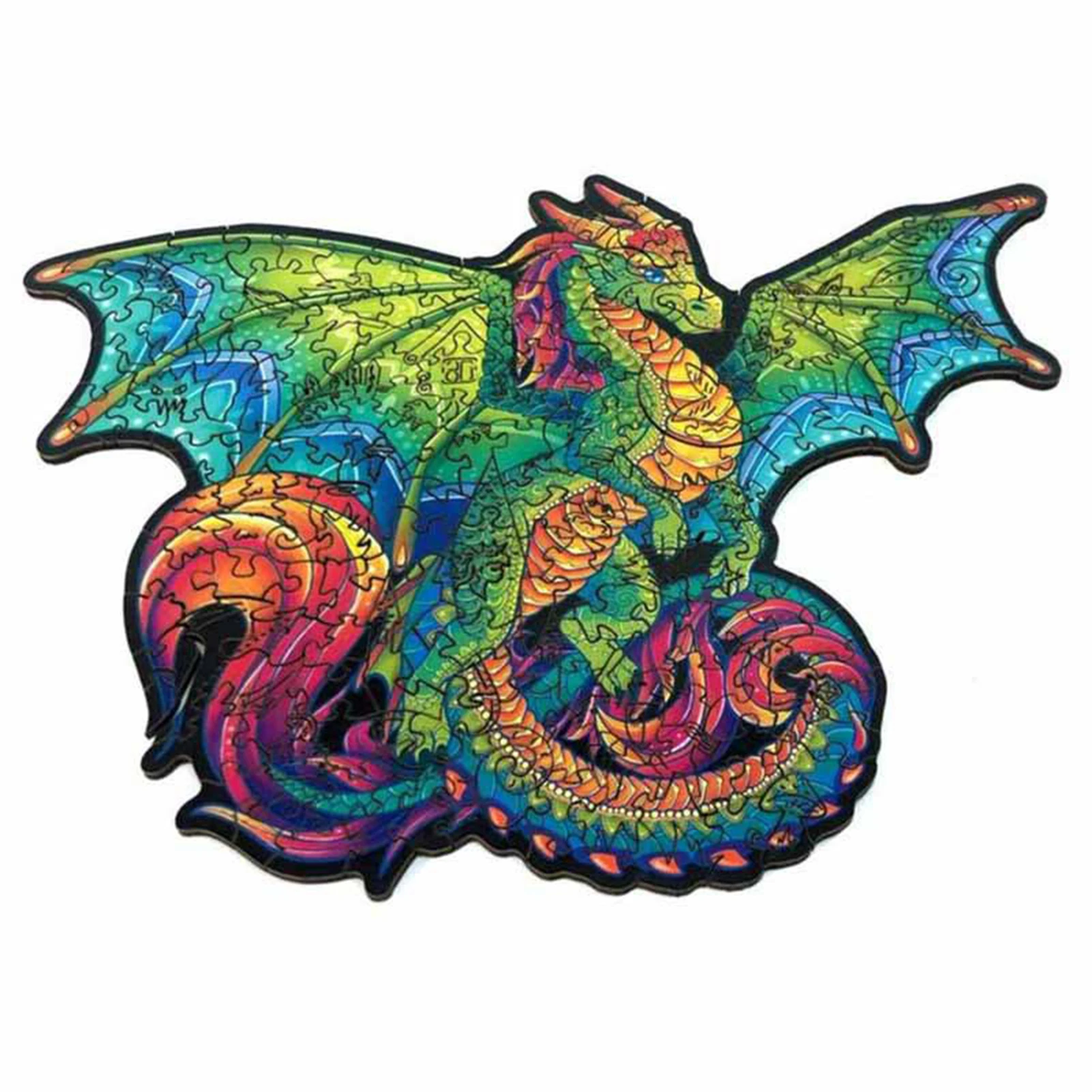 

Wooden Jigsaw Intelligent Flying Dragon Puzzle Assembly Of Various Animal Shapes Can Be Used As Home Decoration