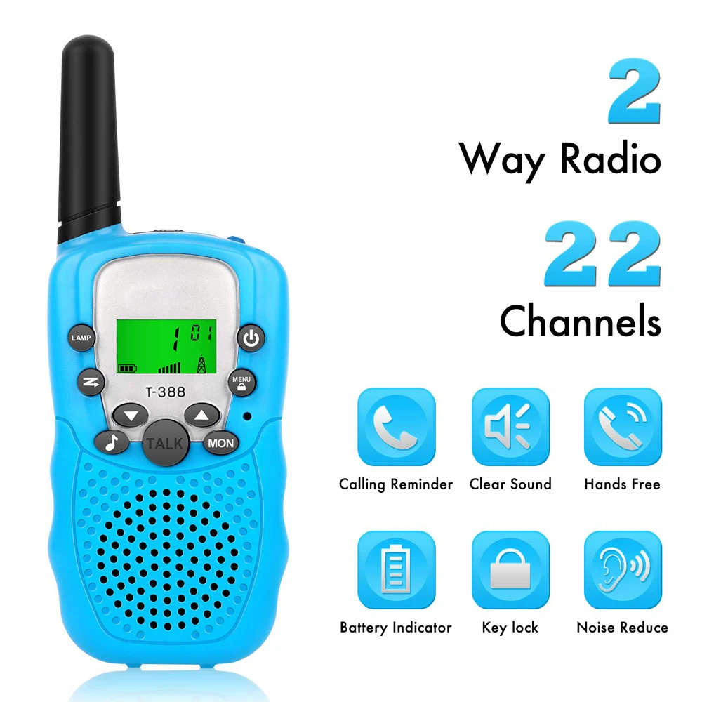 Kids Walkie Talkie 2PCS celular Handheld Transceiver Highlight Phone Radio Interphone 6KM Mini Toys Talkie Walkie Gifts Boy Girl