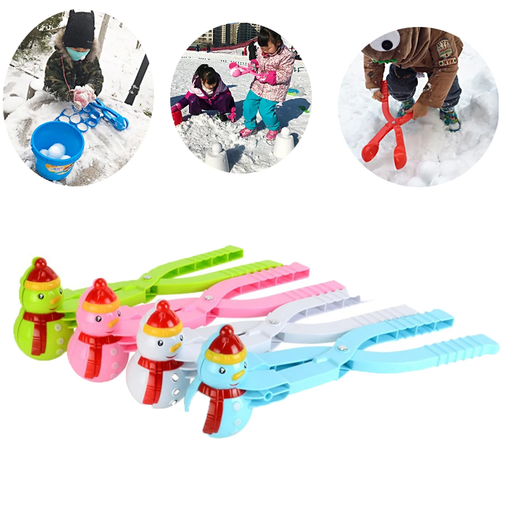 

Snowman Shape Snowball Maker Clip Winter Sports Outdoor Snow Sand Mold Tool