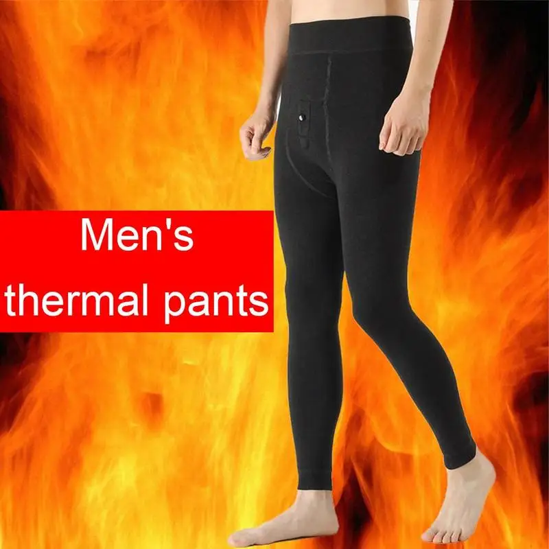 

Autumn And Winter Men's Warm Pants Plus Velvet Thickened Trousers Protection Warm M Long Waist And Waist High Base Knee Pad Y5S2