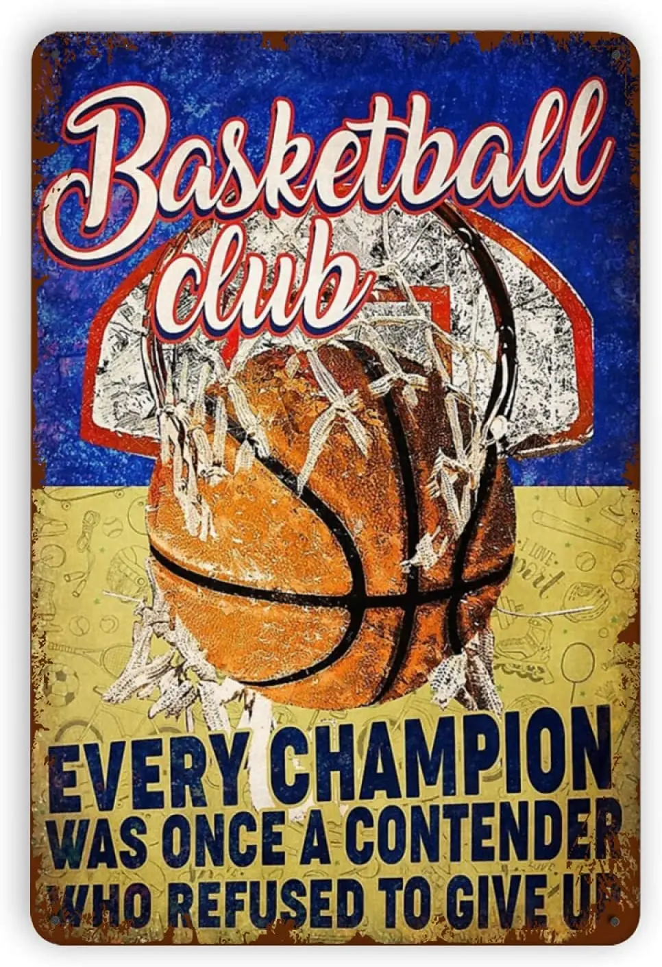 

Baby Kleidung Weant Metal Vintage Tin Signs Basketball Club Funny Wall Decor for Home Bars Pubs Cafes Retro metal sign
