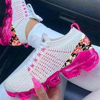 2021 new spring women running shoes breathable couples sock sport sneakers women lace up walking shoes outdoor footwear
