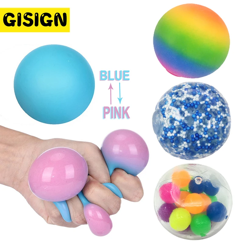 Красочные игрушки-антистресс мяч-антистресс детский липкий мяч мягкие игрушки