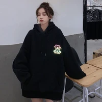 harajuku sweatshirts hoodies women korean fashion long sleeve loose couple clothes reflective bear pullover female kawaii tops