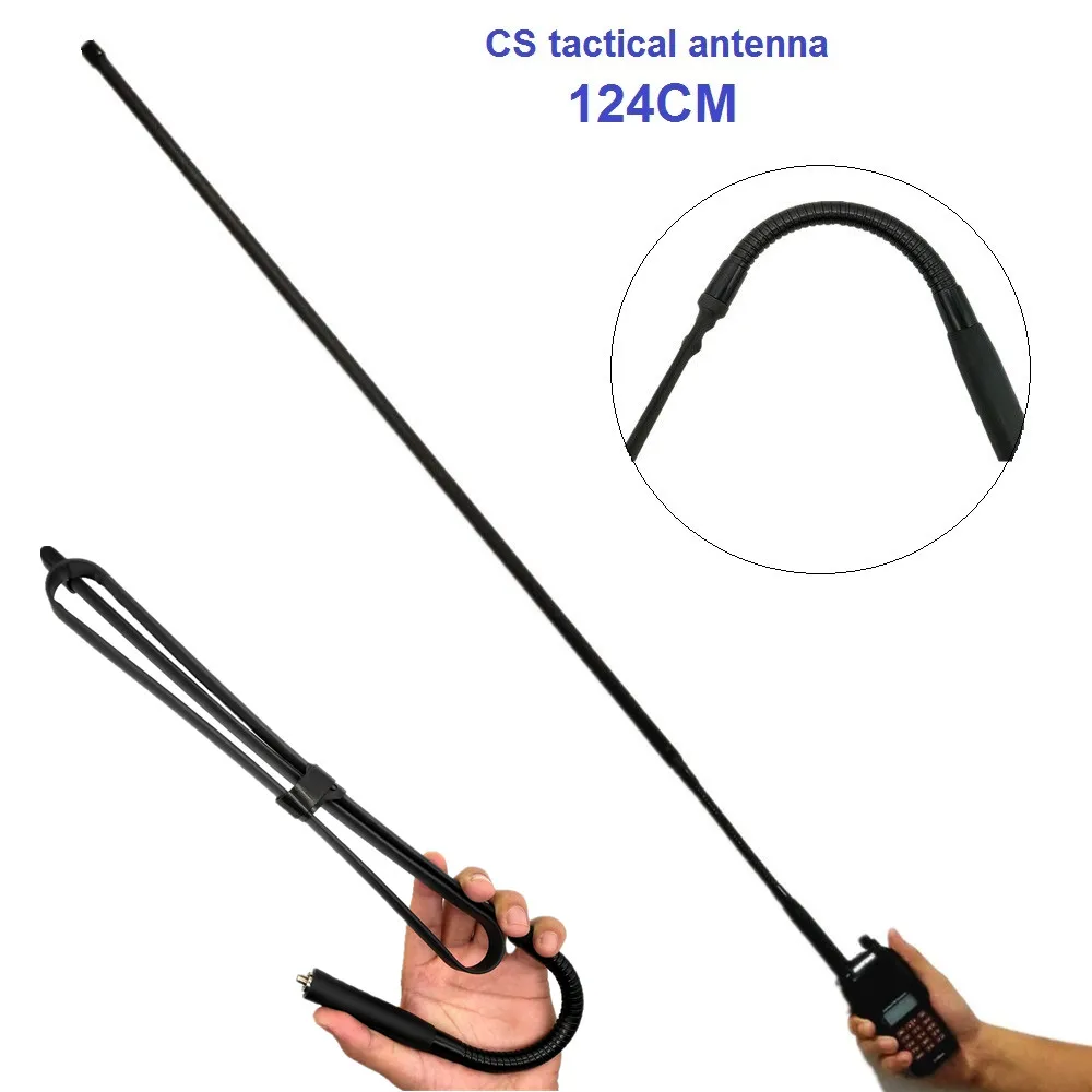 Новинка тактическая антенна CS 124 см SMA-Female Двухдиапазонная 144/430 МГц Складная для