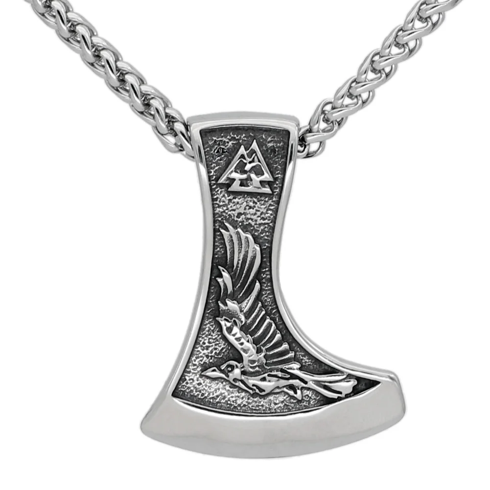 Скандинавский Викинг рун один Ворон и волк из нержавеющей стали амулет кулон
