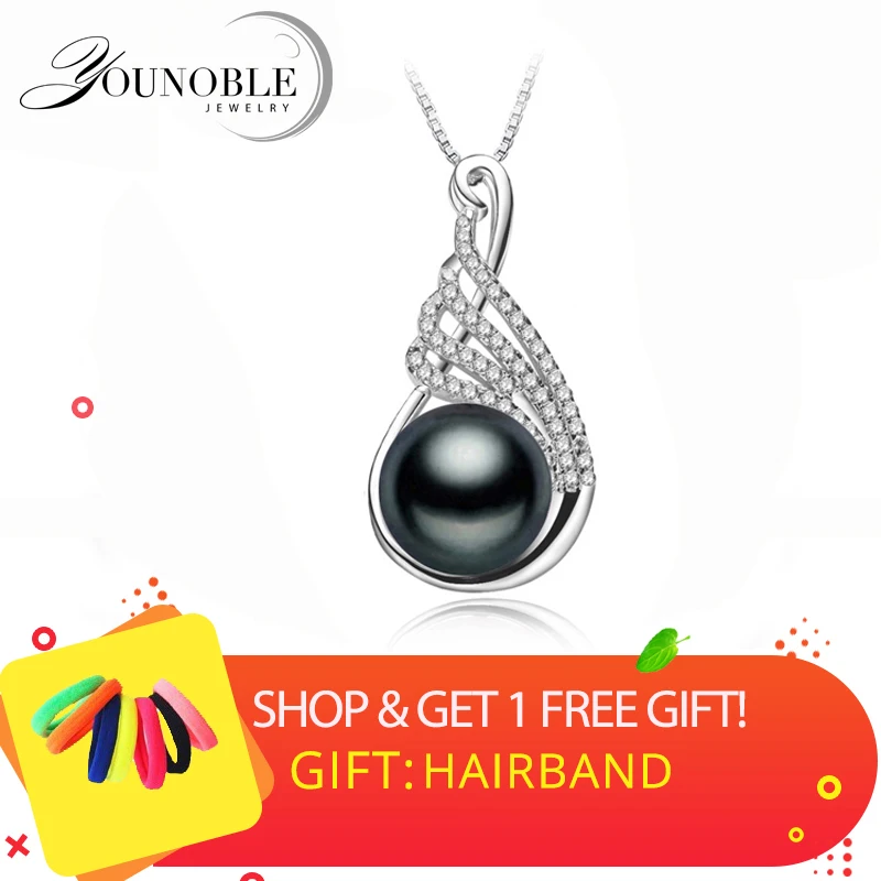 Женское ожерелье из серебра 925 пробы с натуральным пресноводным