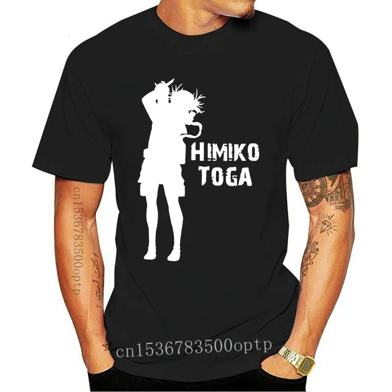 

New Himiko Toga Silhouette T Shirt Comical Spring Formal Crew Neck Sunlight Cotton Printed Kawaii Shirt
